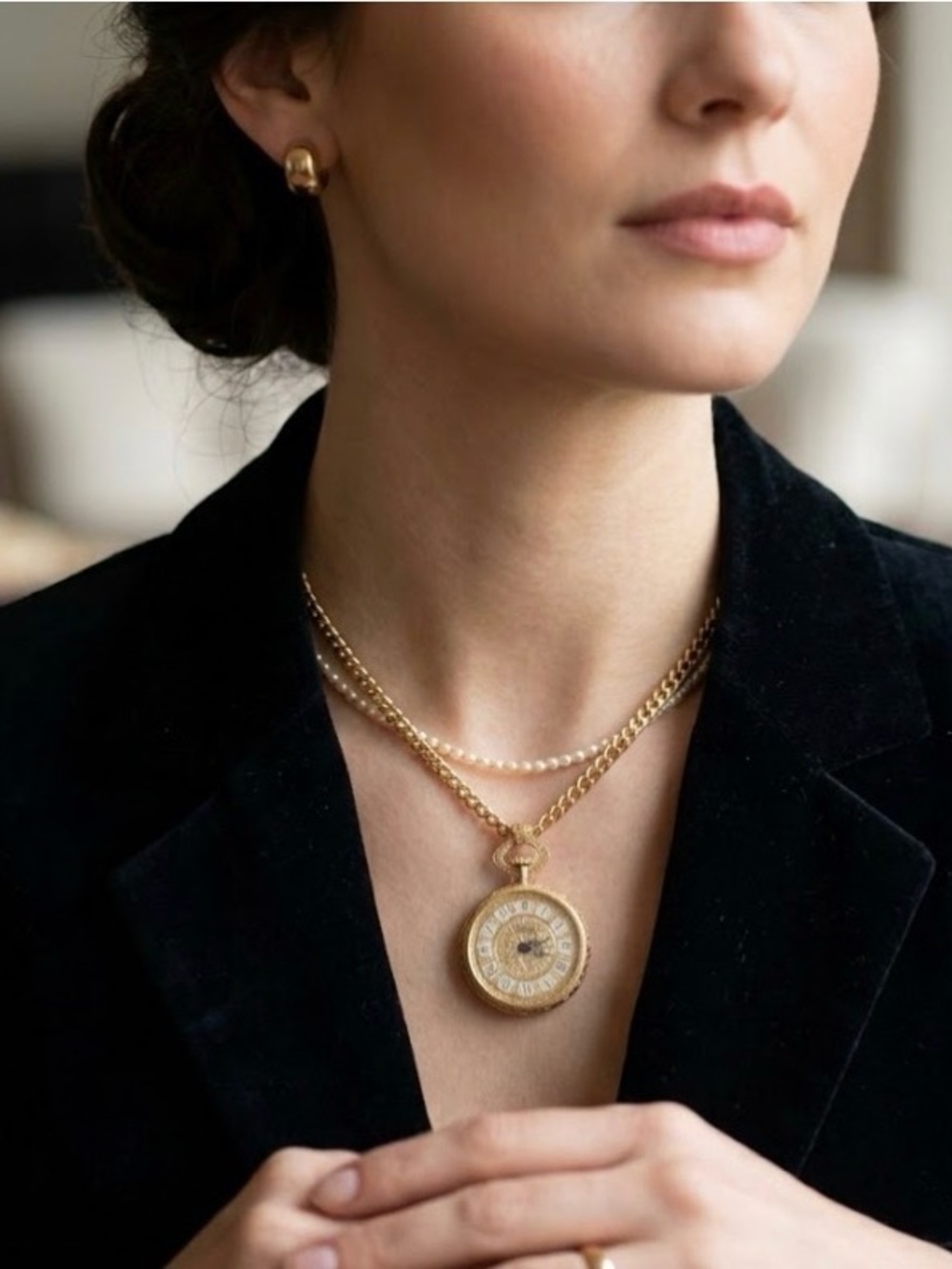 Lady’s Swiss Gold Pocket Watch Pendant